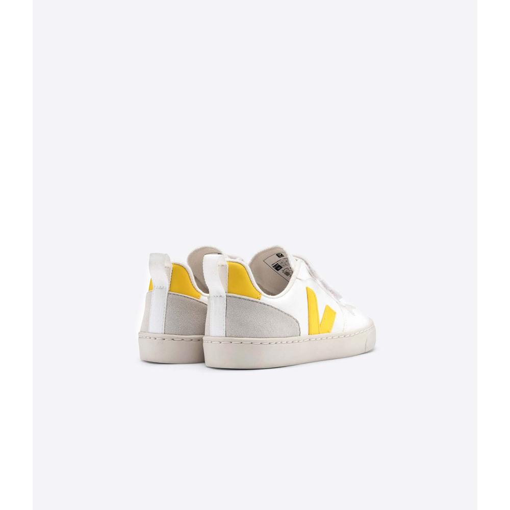 Veja V-10 STRAPS CWL Topanky Detske White/Orange | SK 802JPQ